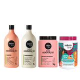 Kit completo s.o.s hidratacion mega litro x 4 - SALON LINE