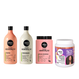 Kit completo s.o.s hidratacion mega litro x 4 - SALON LINE