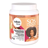 Crema de peinar Oleo de recino y Queratina 1kg - SALON LINE