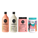 Kit completo s.o.s hidratacion mega litro x 4 - SALON LINE