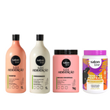 Kit completo s.o.s hidratacion mega litro x 4 - SALON LINE