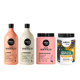 Kit completo s.o.s hidratacion mega litro x 4 - SALON LINE