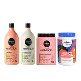 Kit completo s.o.s hidratacion mega litro x 4 - SALON LINE